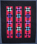 Amish Nine Patch Shadow Wall Hanging Quilt