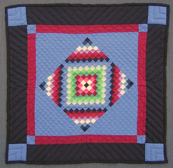 Amish Central Diamond Wallhanging Quilt