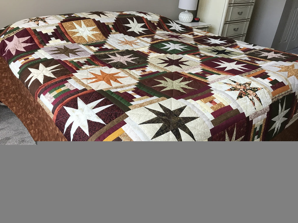 Stars Over Log Cabin Patchwork
