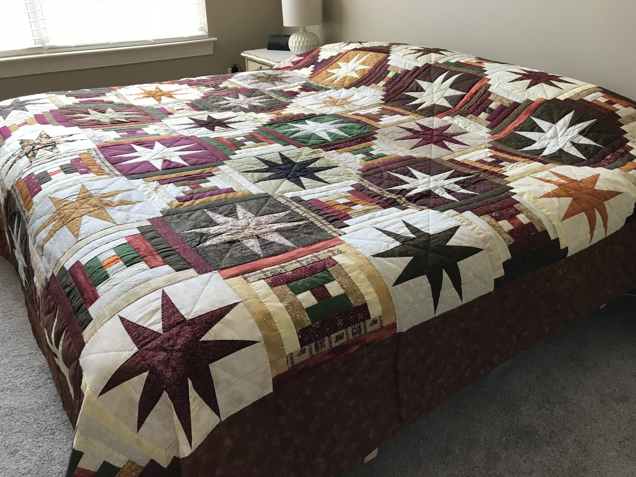 Stars Over Log Cabin Patchwork
