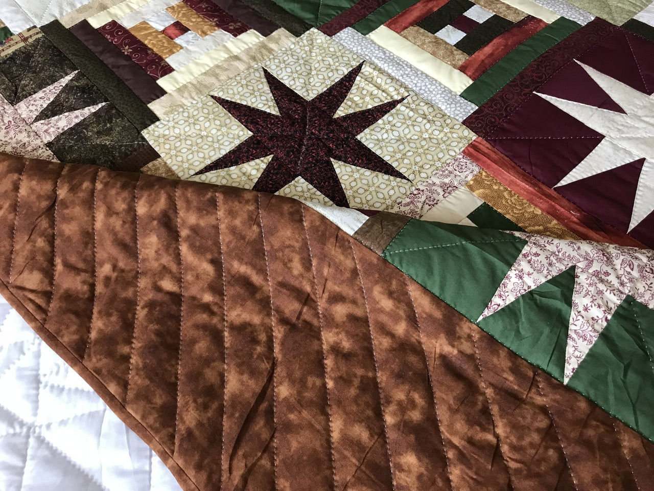 Stars Over Log Cabin Patchwork
