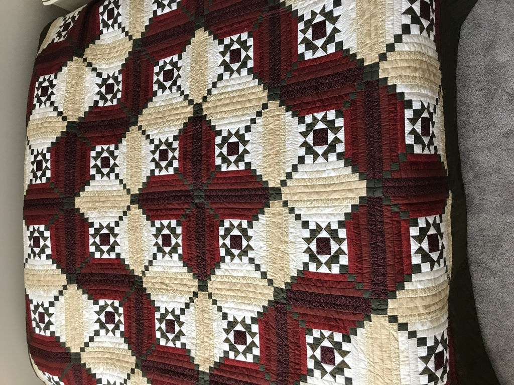 Log Cabin Dutch Star Patchwork