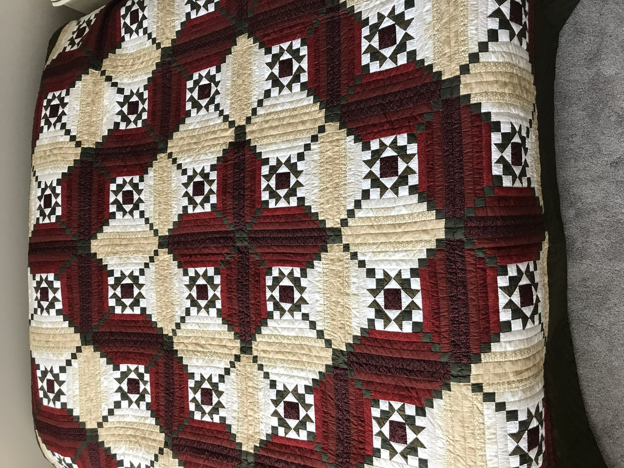 Log Cabin Dutch Star Patchwork
