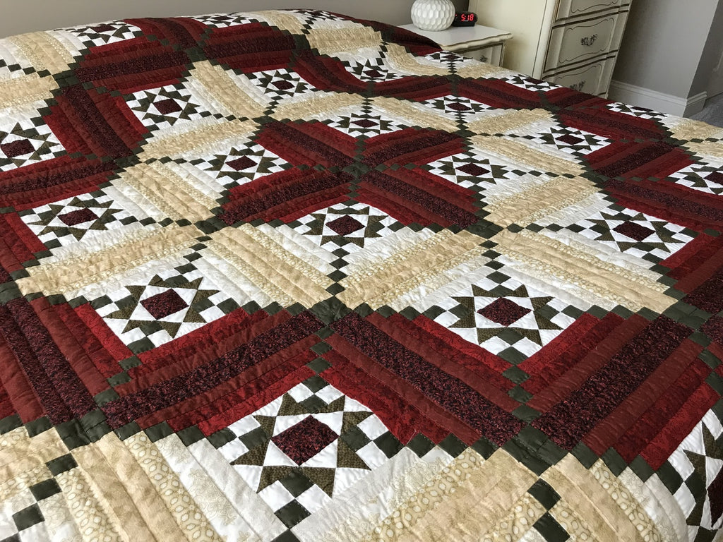 Log Cabin Dutch Star Patchwork