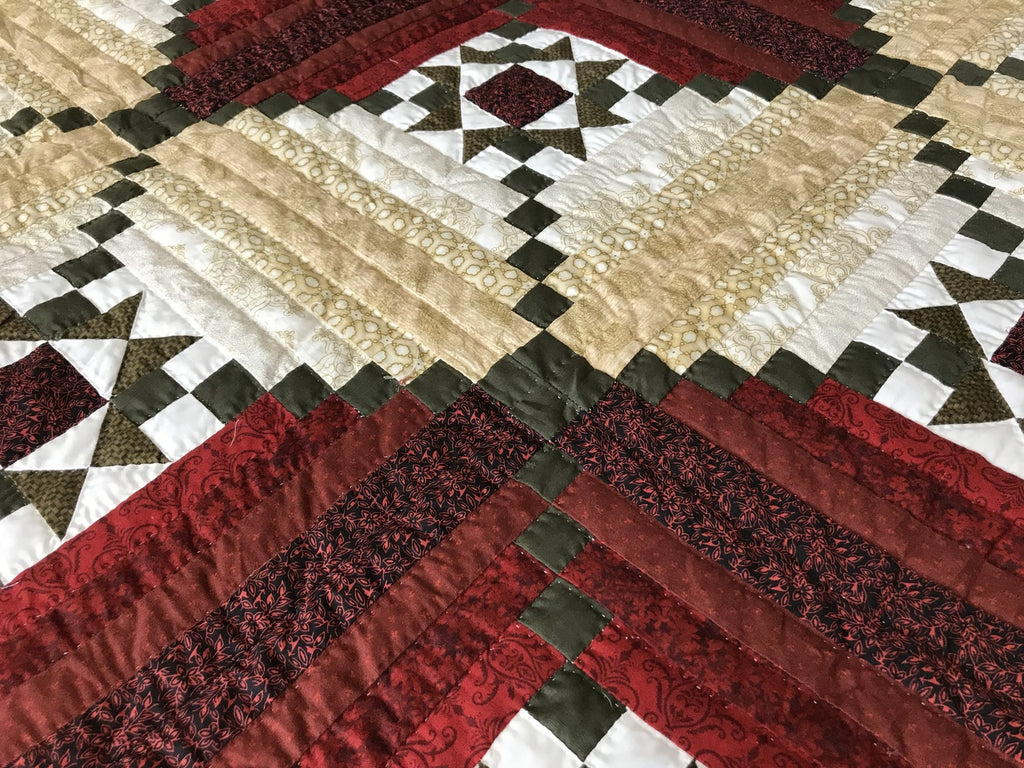 Log Cabin Dutch Star Patchwork