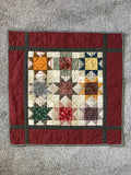 Ohio Star Hand Quilted Quilt Wall Hanging 22x22