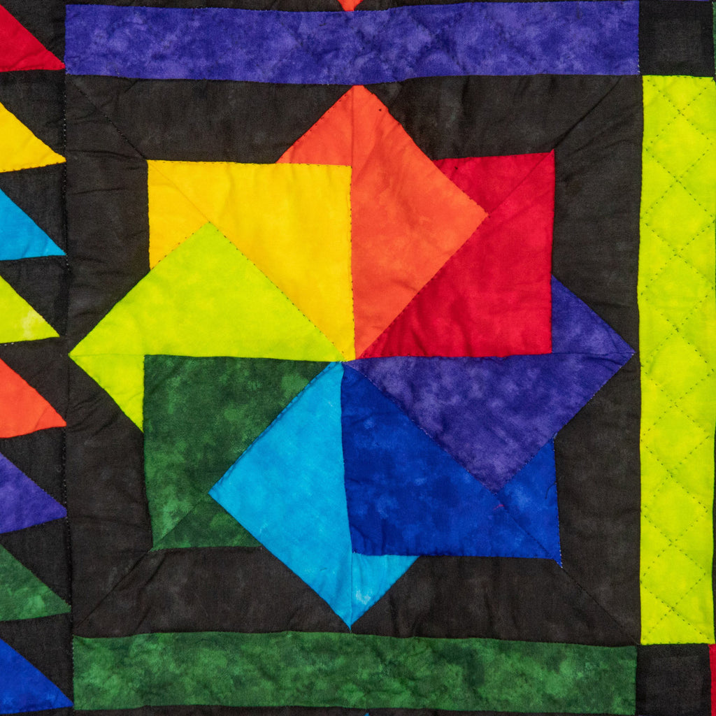 Stunning Colorful Pinwheel Patchwork