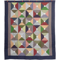 Homespun Gingham Log Cabin Patchwork