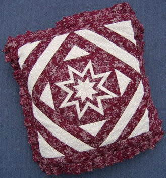 Amish Burgundy Star Quillow