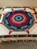 Country Lone Star Patchwork King Amish Quilt 105x115