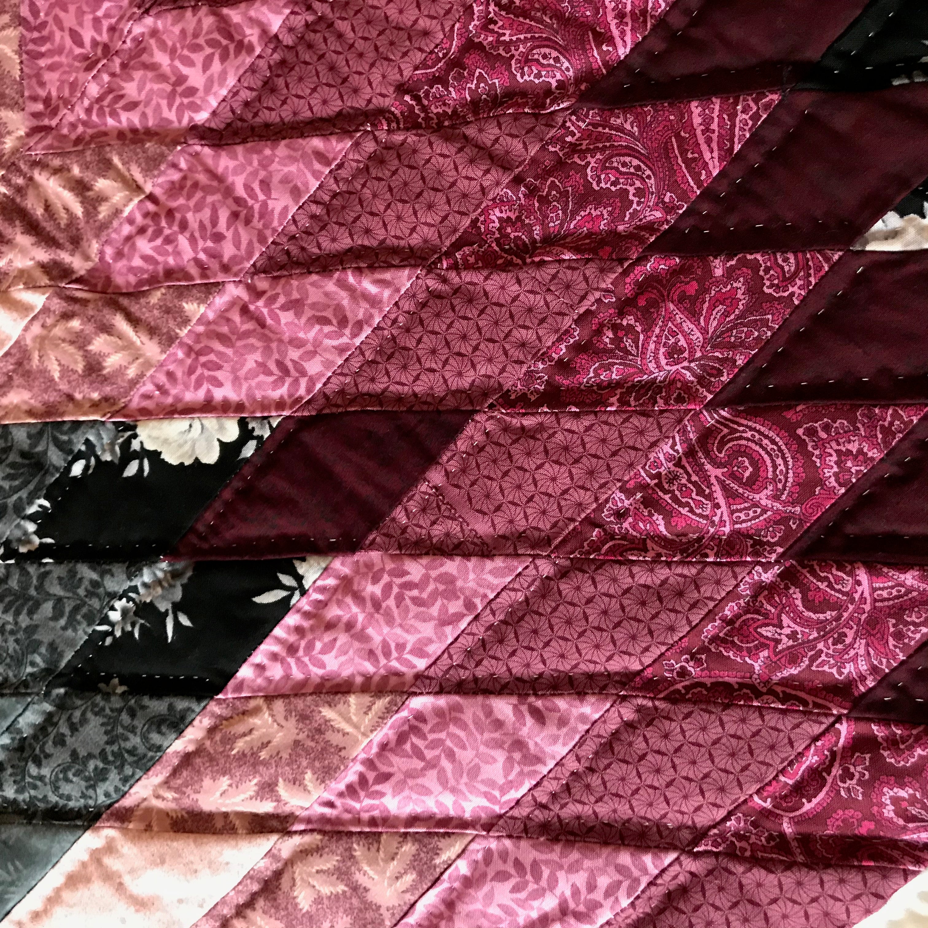 Gray Burgundy Lone Star Patchwork