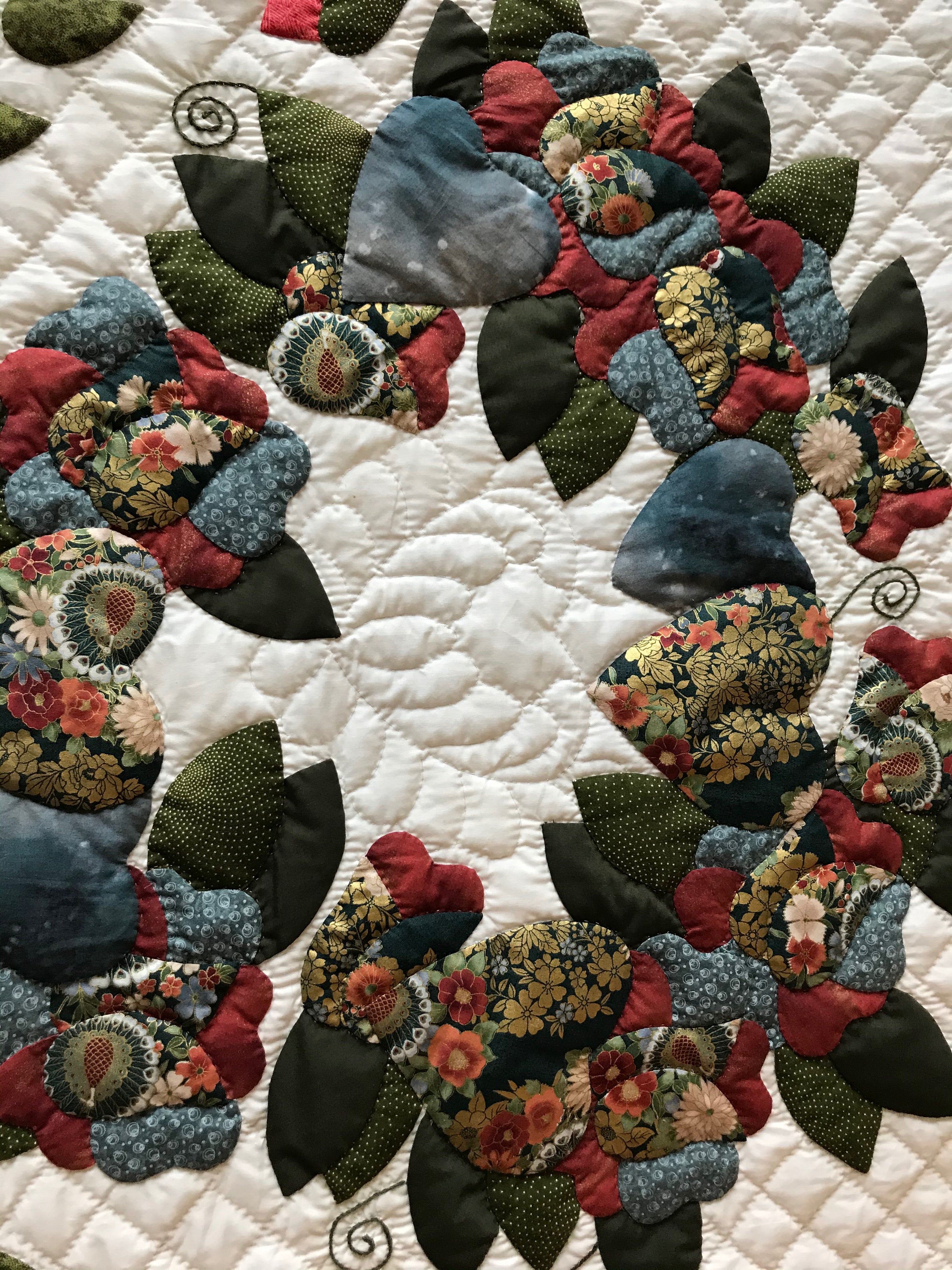 Country Rose Medallion Applique