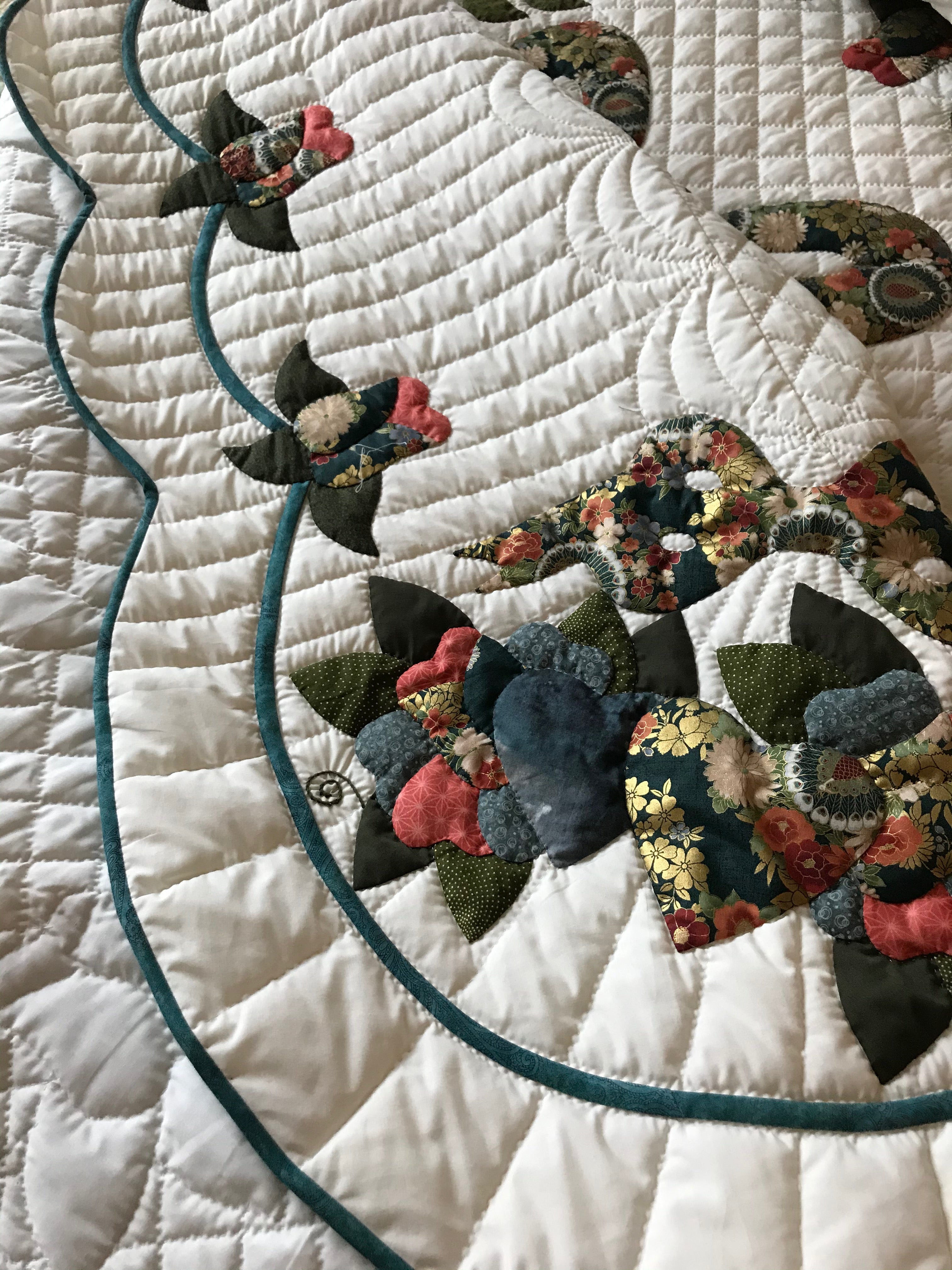 Country Rose Medallion Applique