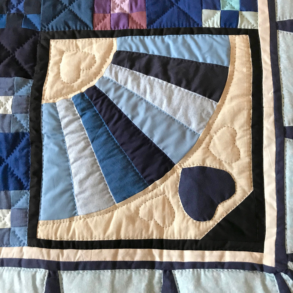 Dutch Mini Postage Stamp Fan Patchwork