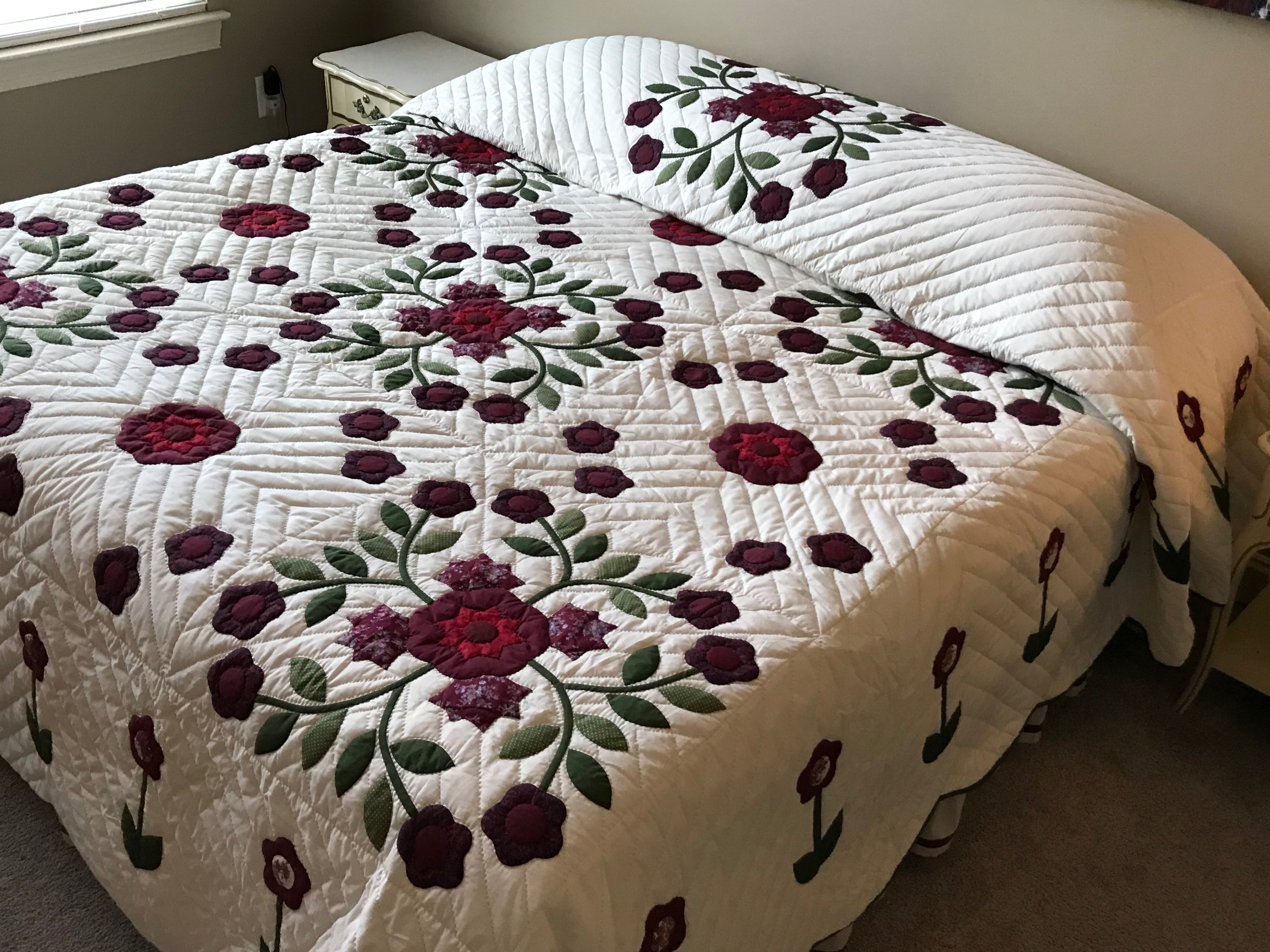 Windblown Rose Applique