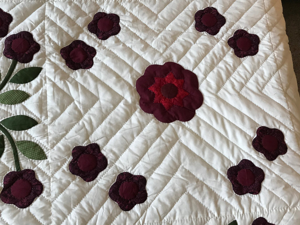 Windblown Rose Applique
