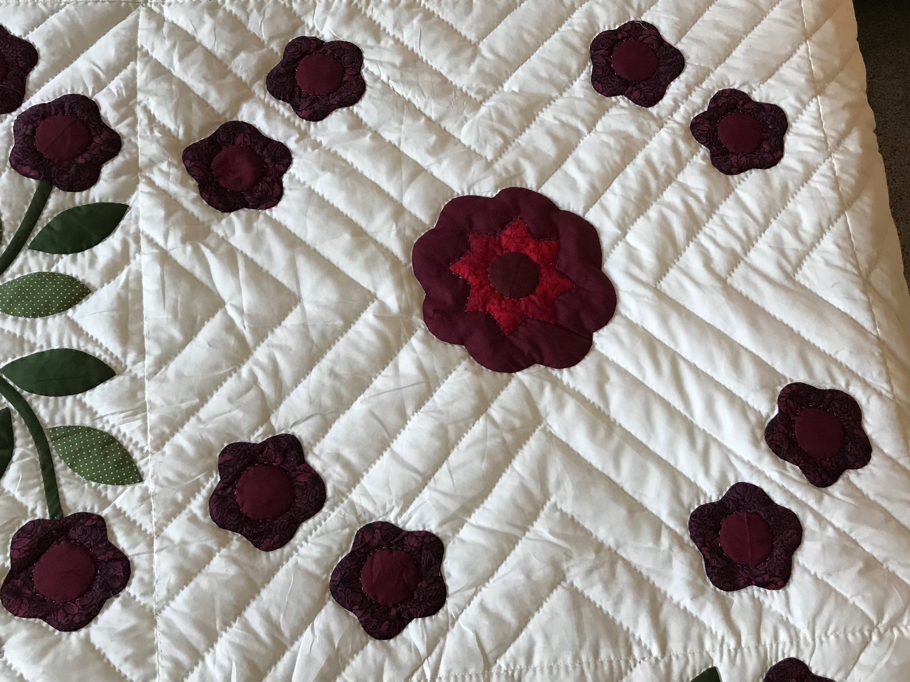 Windblown Rose Applique