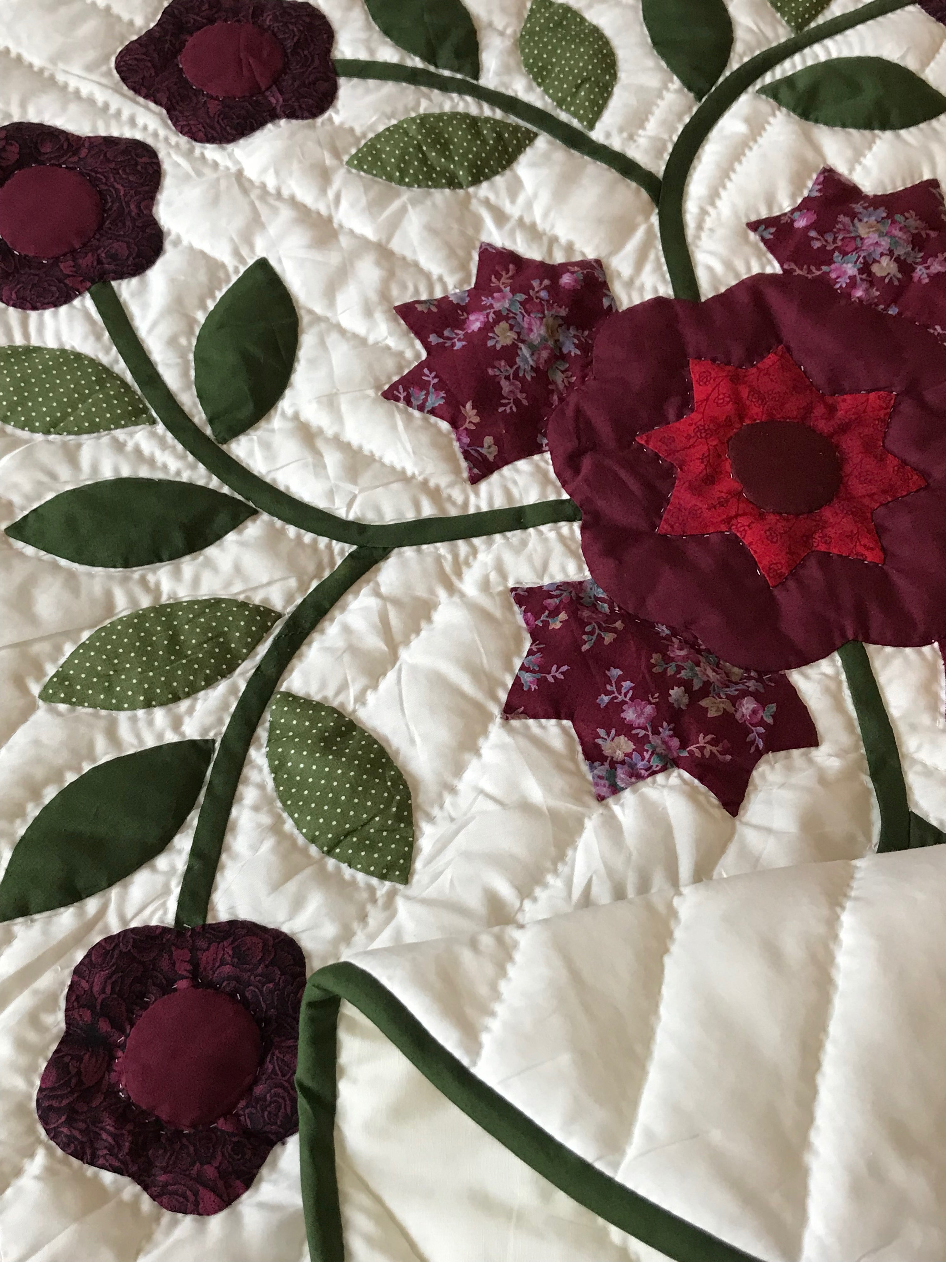 Windblown Rose Applique