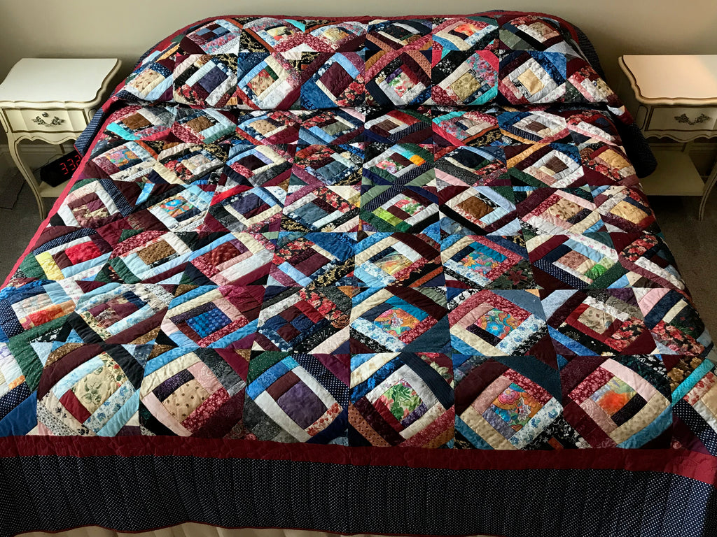 Scrap Collection Log Cabin Patchwork