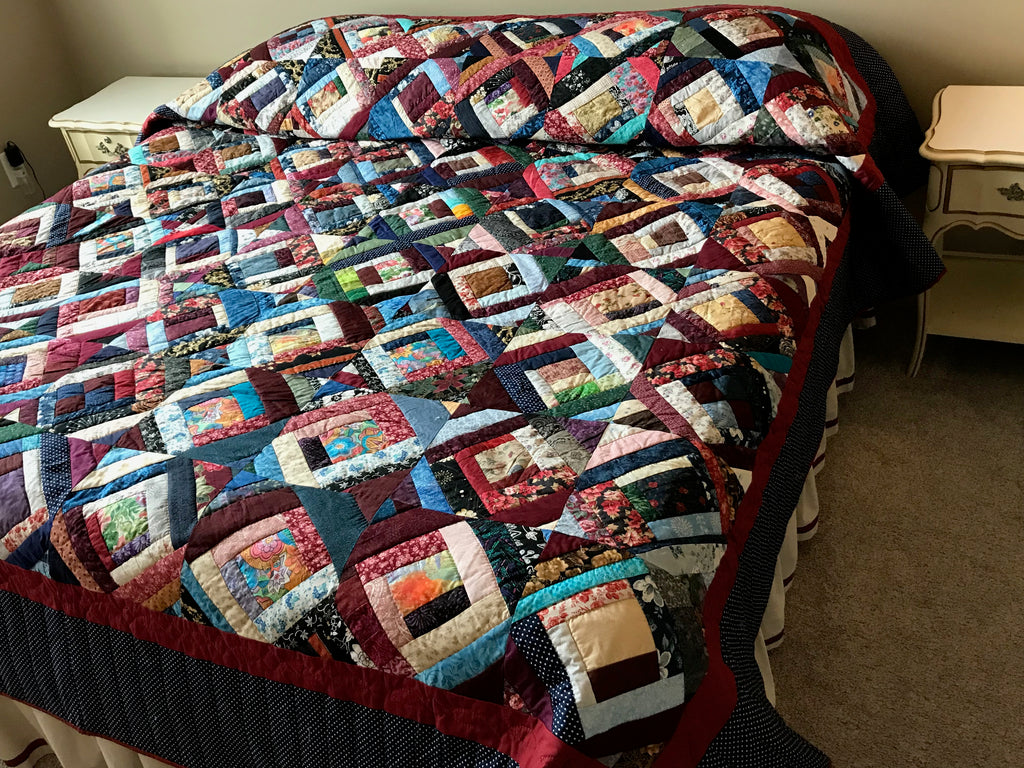 Scrap Collection Log Cabin Patchwork