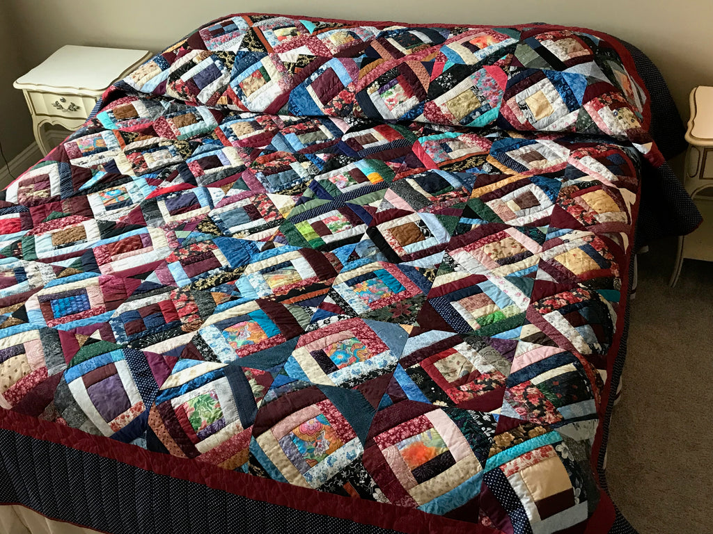 Scrap Collection Log Cabin Patchwork