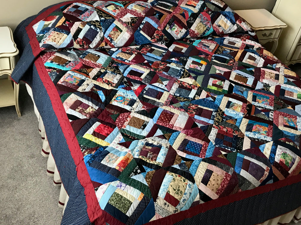 Scrap Collection Log Cabin Patchwork