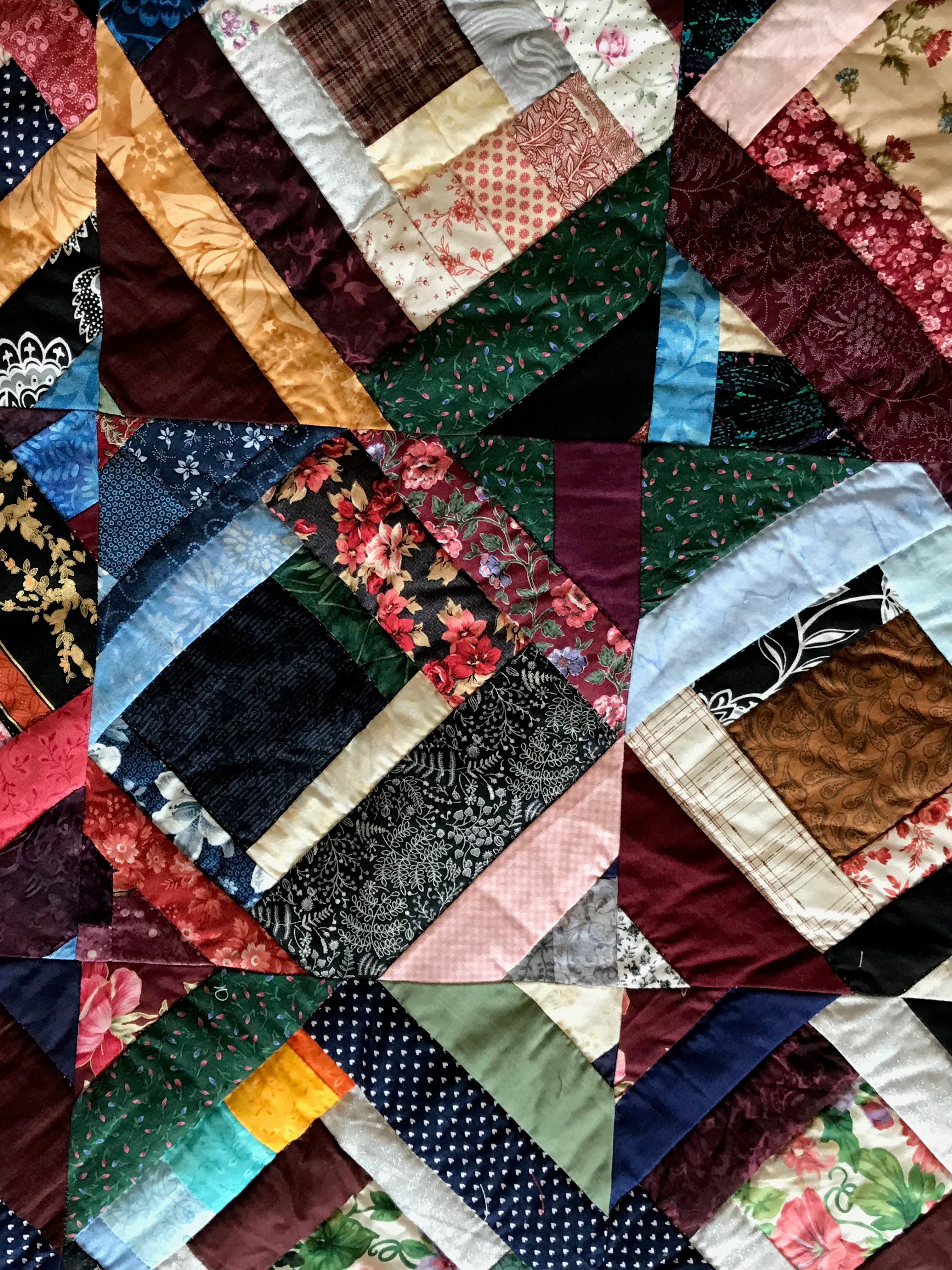 Scrap Collection Log Cabin Patchwork