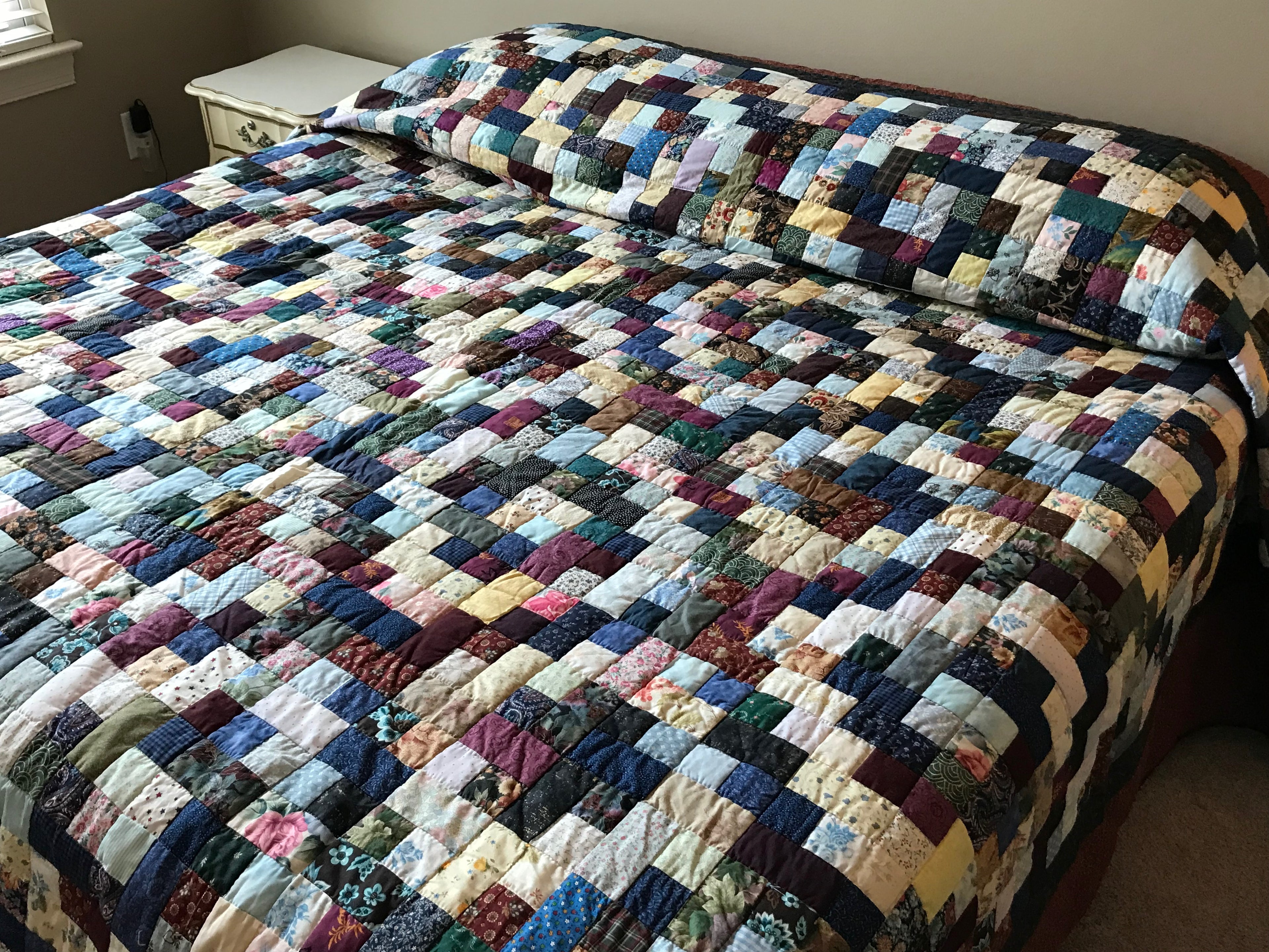 Scrappy Navy Patchwork Large