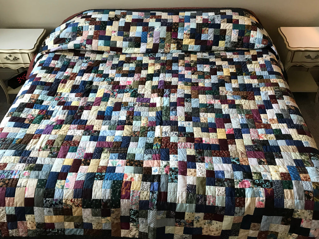 Scrappy Navy Patchwork Large