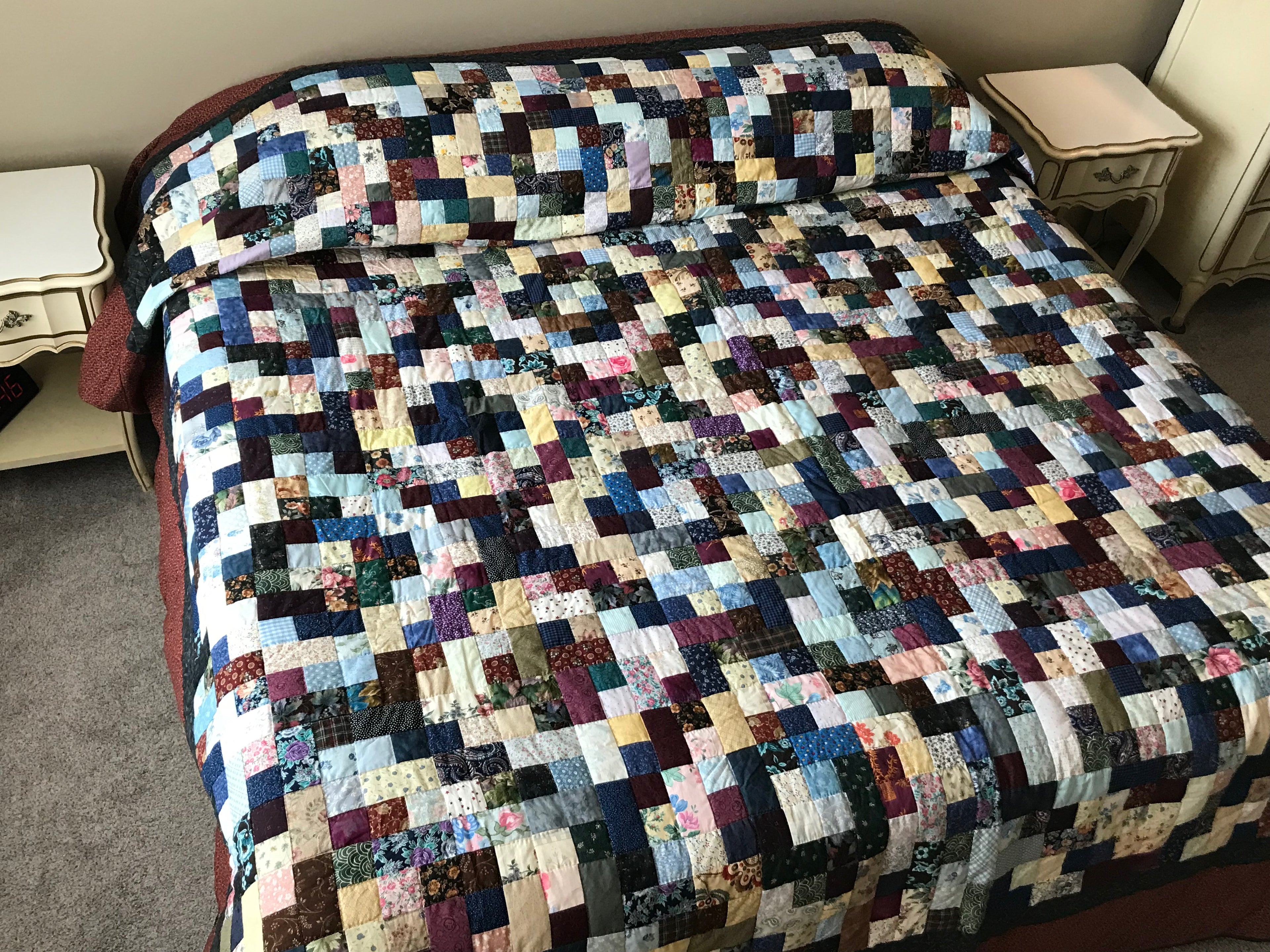 Scrappy Navy Patchwork Large