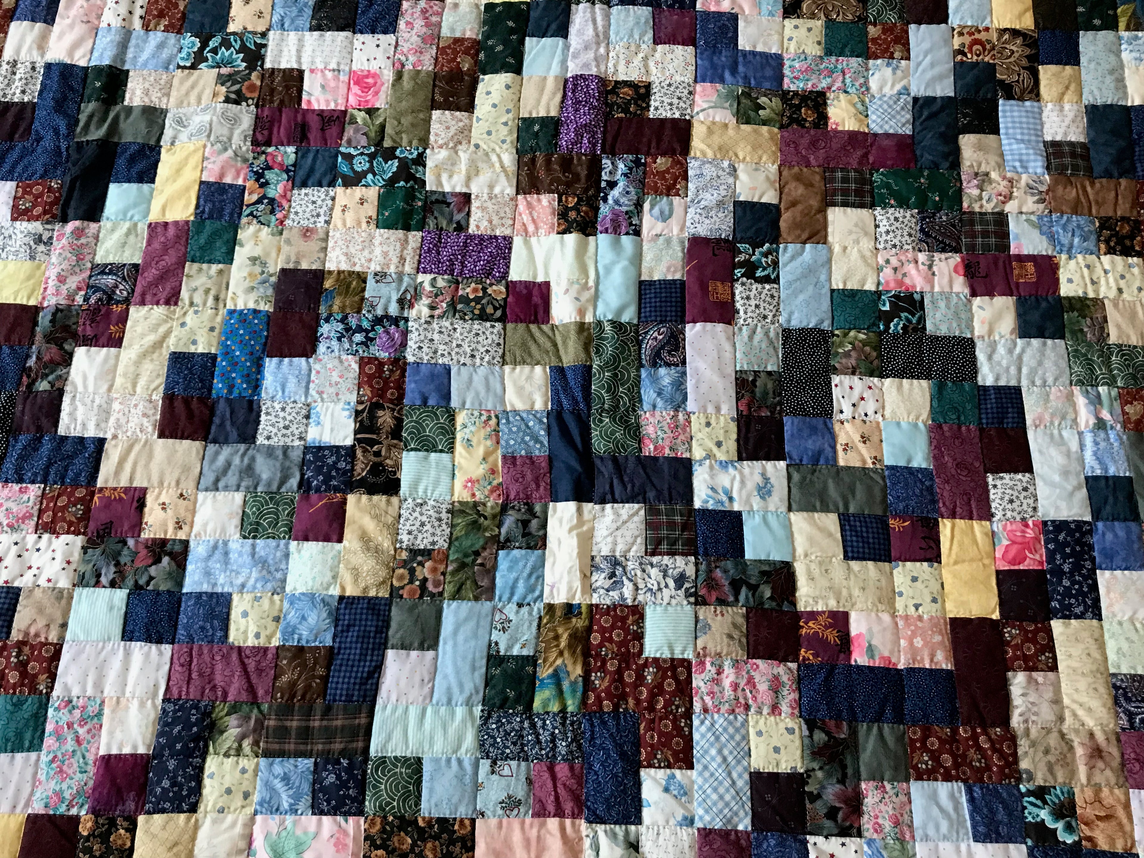Scrappy Navy Patchwork Large