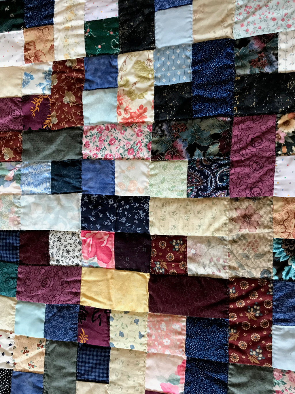 Scrappy Navy Patchwork Large