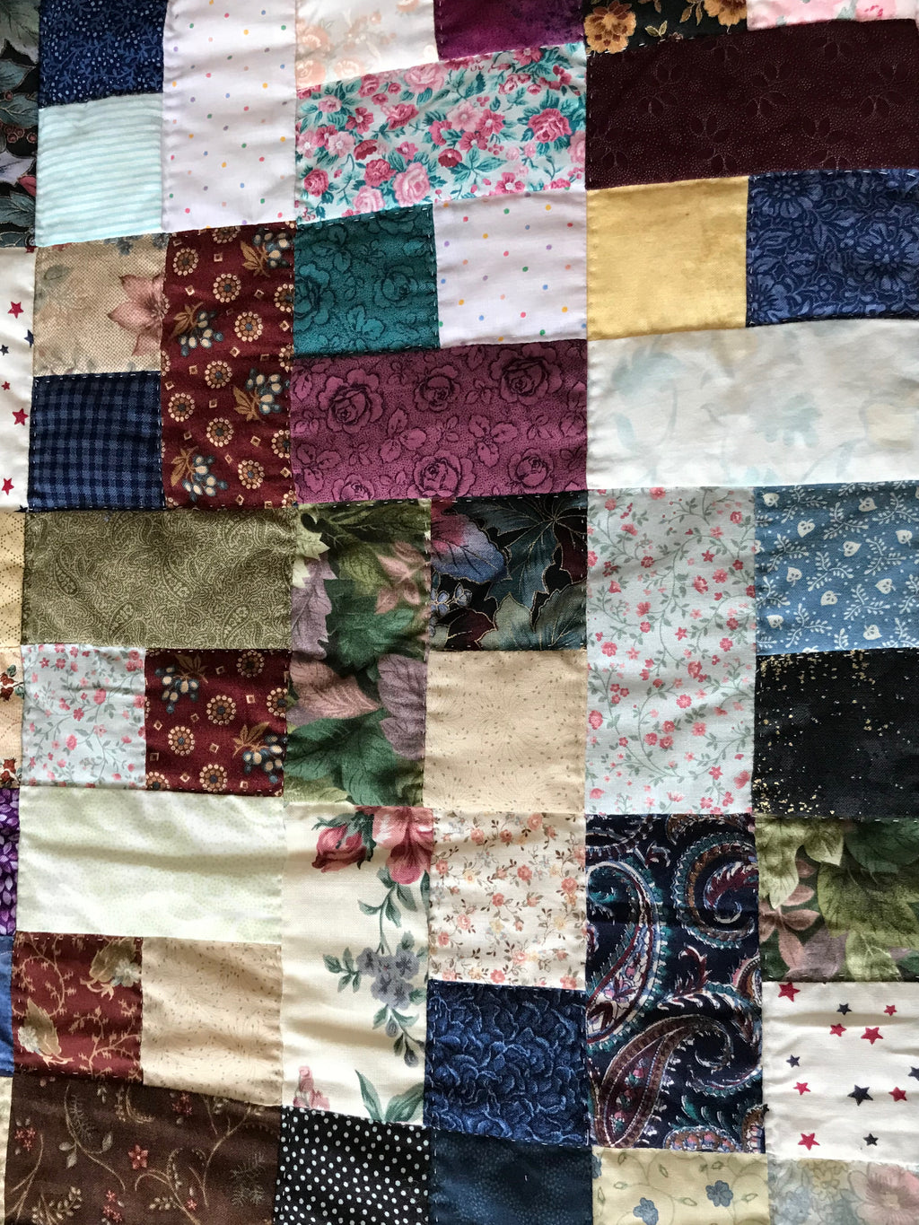 Scrappy Navy Patchwork Large