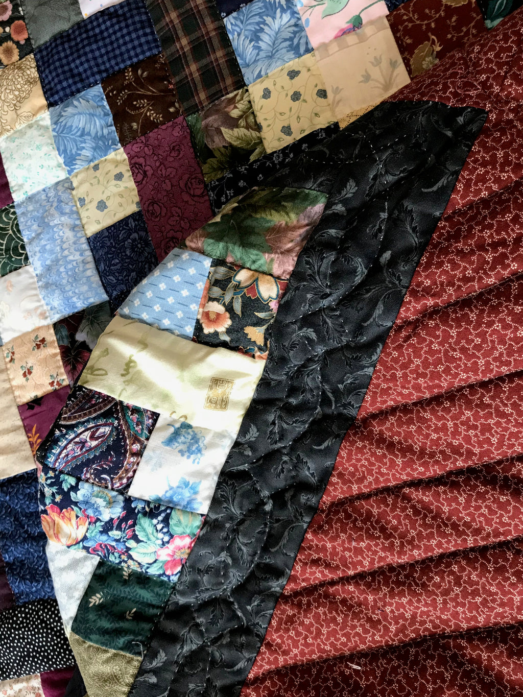 Scrappy Navy Patchwork Large