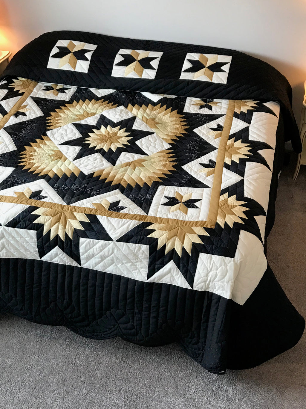 Rising Stars Patchwork Amish Quilt 108x118