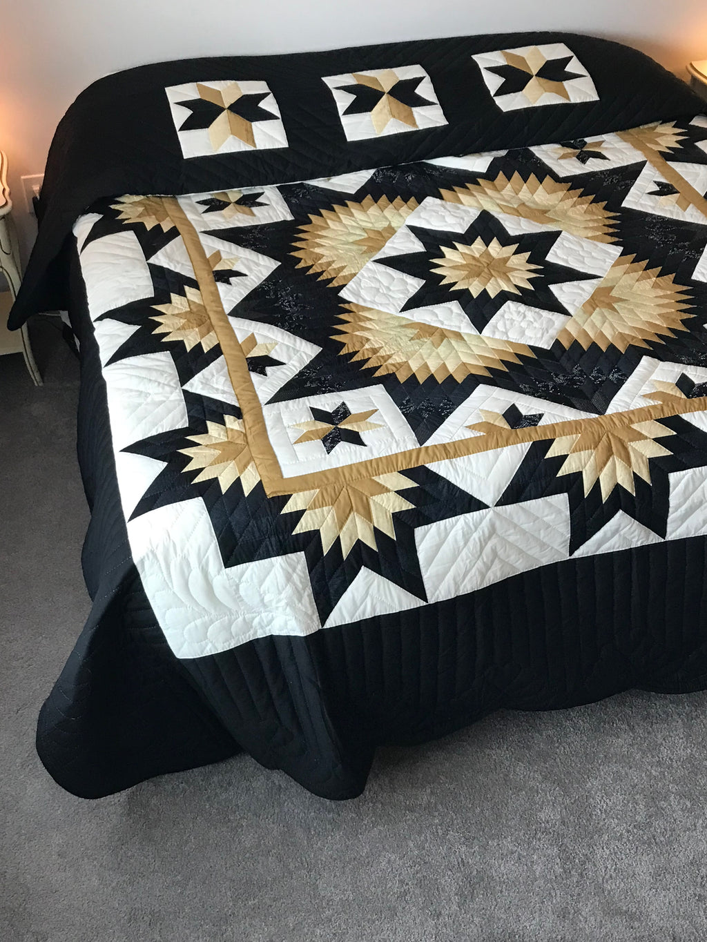 Rising Stars Patchwork Amish Quilt 108x118