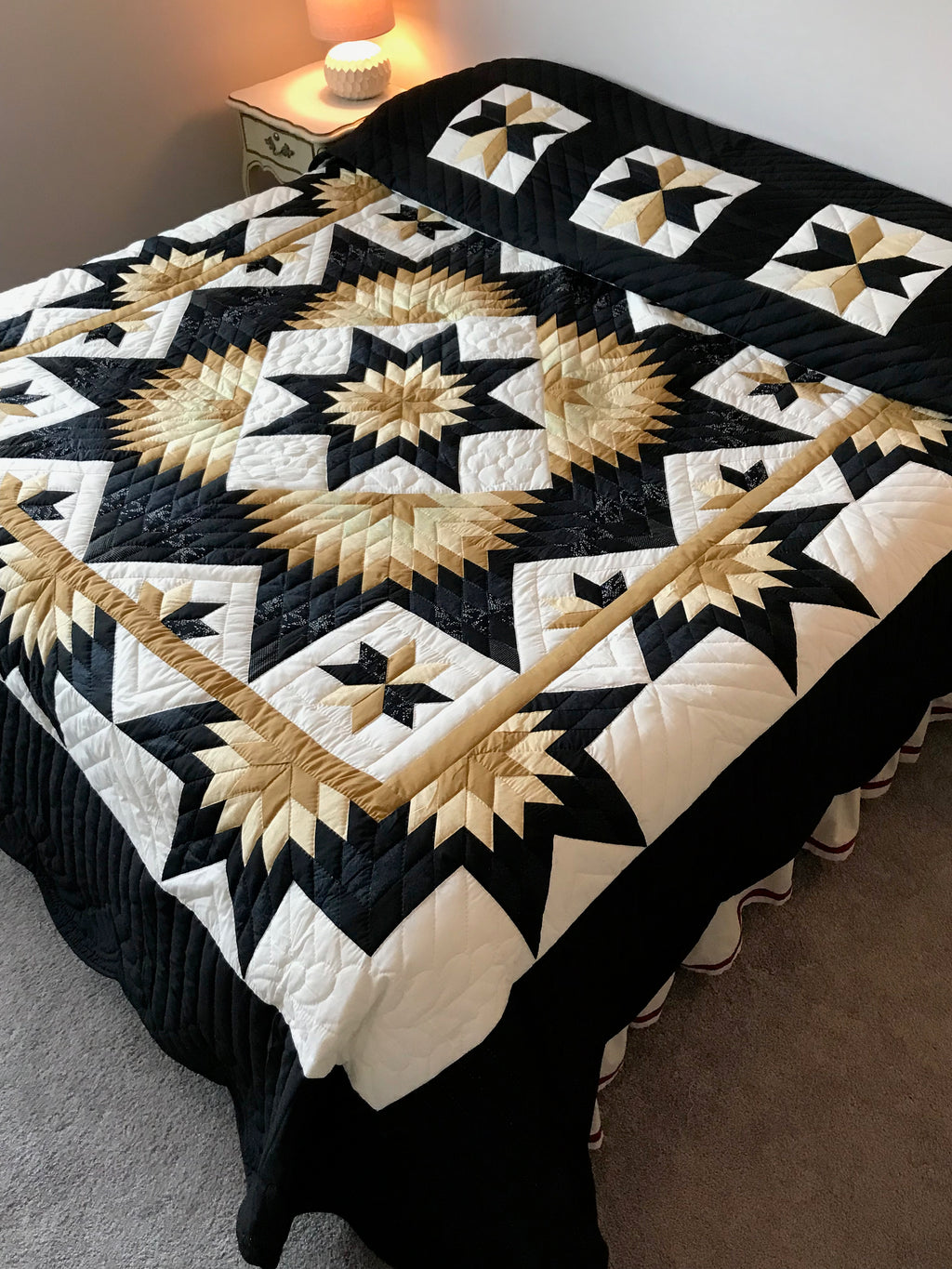 Rising Stars Patchwork Amish Quilt 108x118