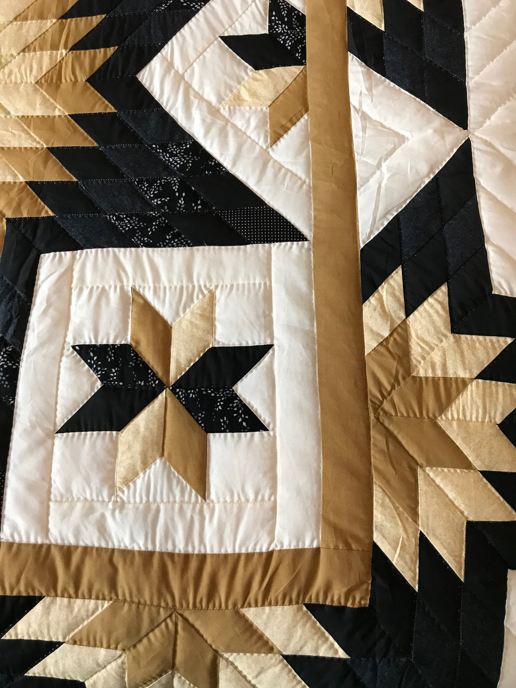 Rising Stars Patchwork Amish Quilt 108x118
