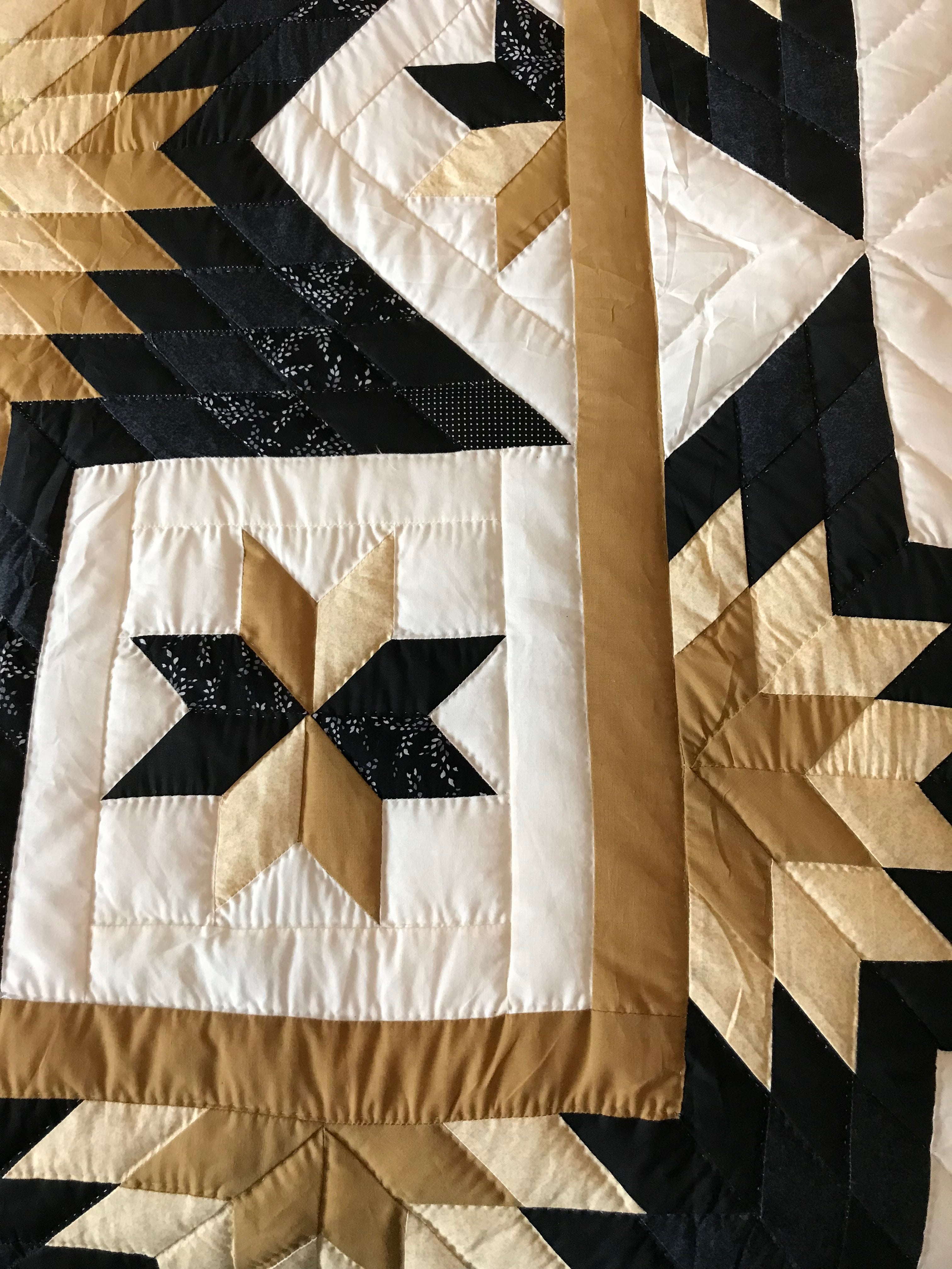 Rising Stars Patchwork Amish Quilt 108x118