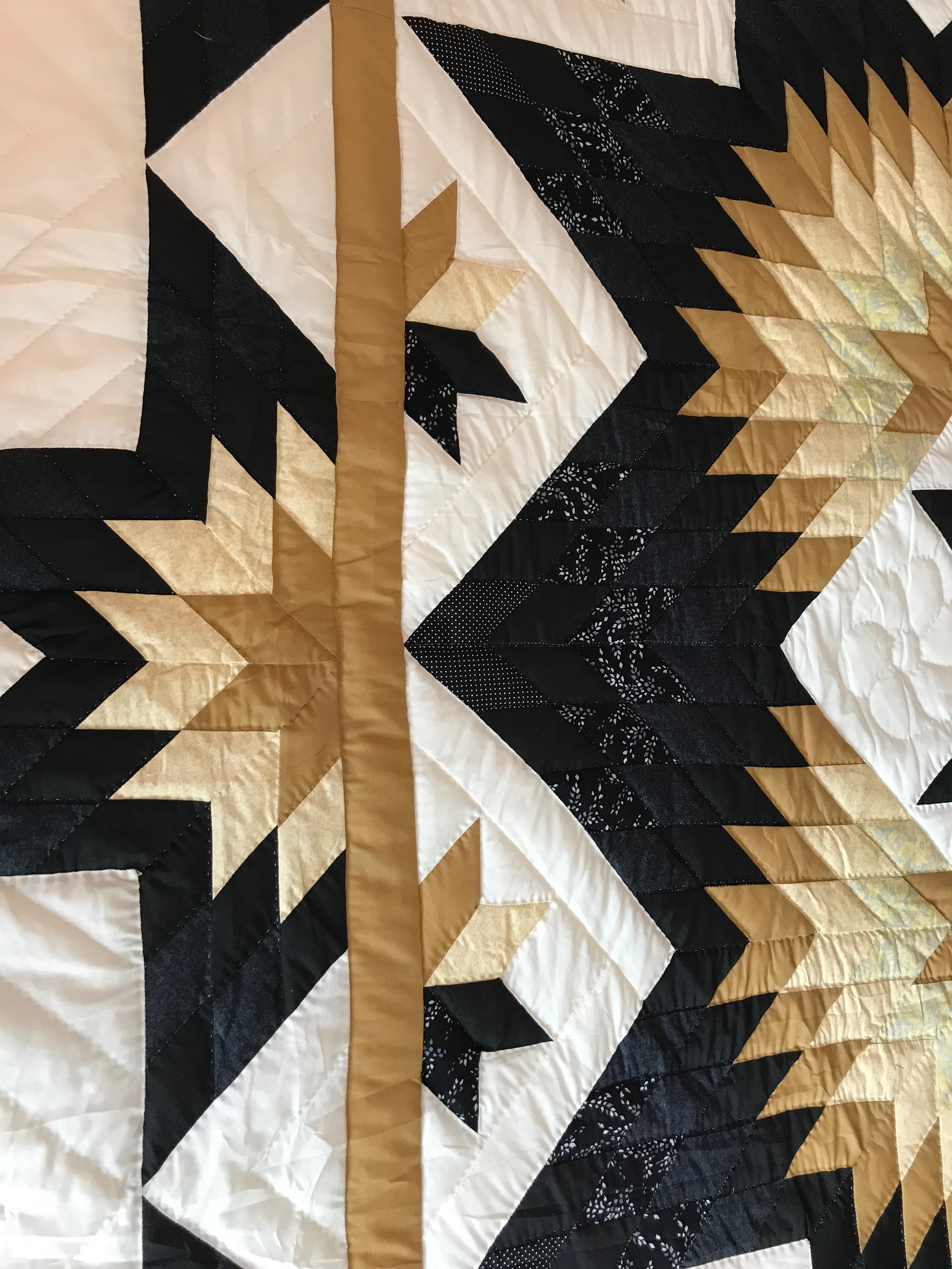 Rising Stars Patchwork Amish Quilt 108x118