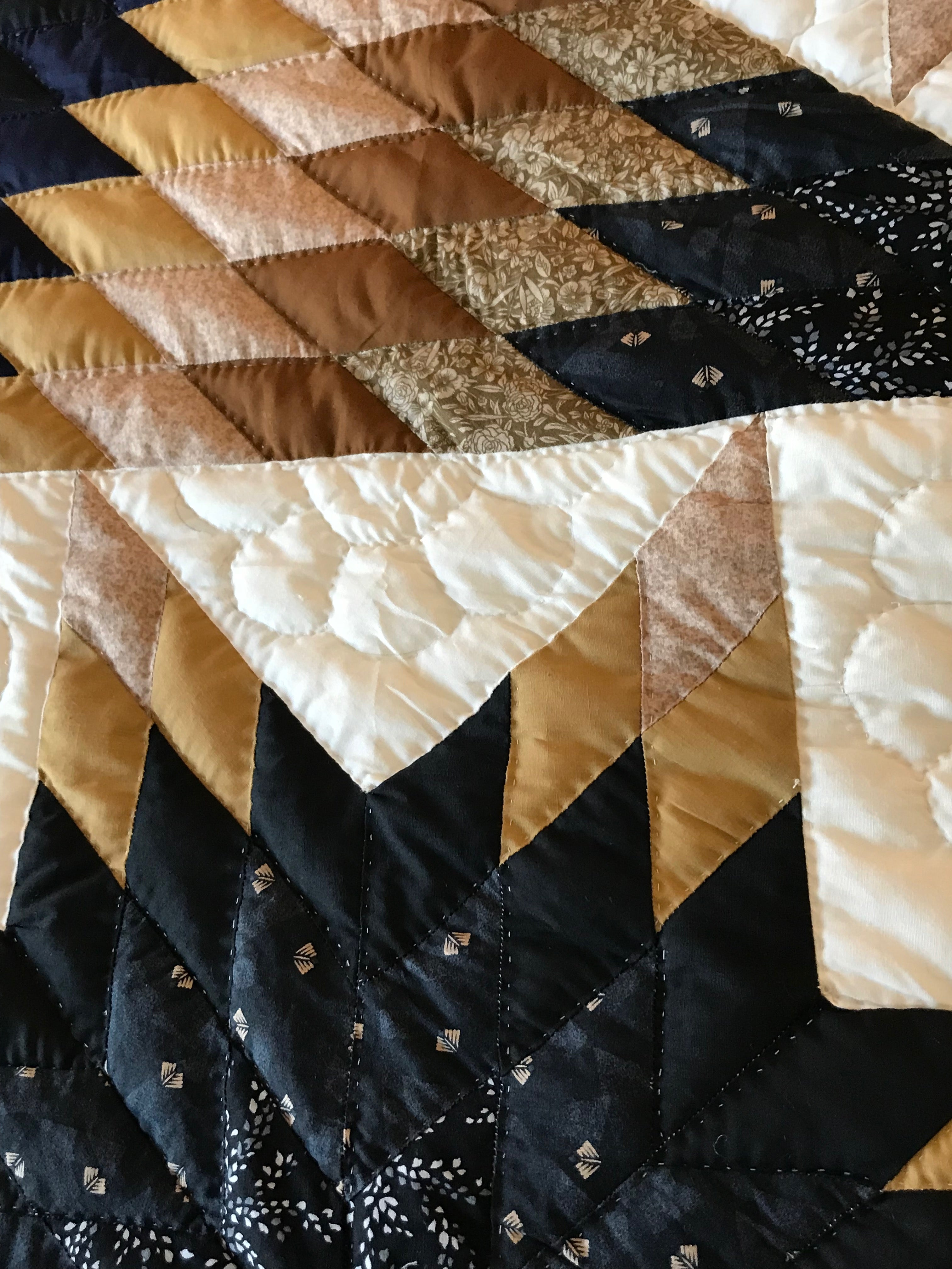 Stunning Lone Star in Stars Patchwork Amish Quilt 107x114. V138.HMA