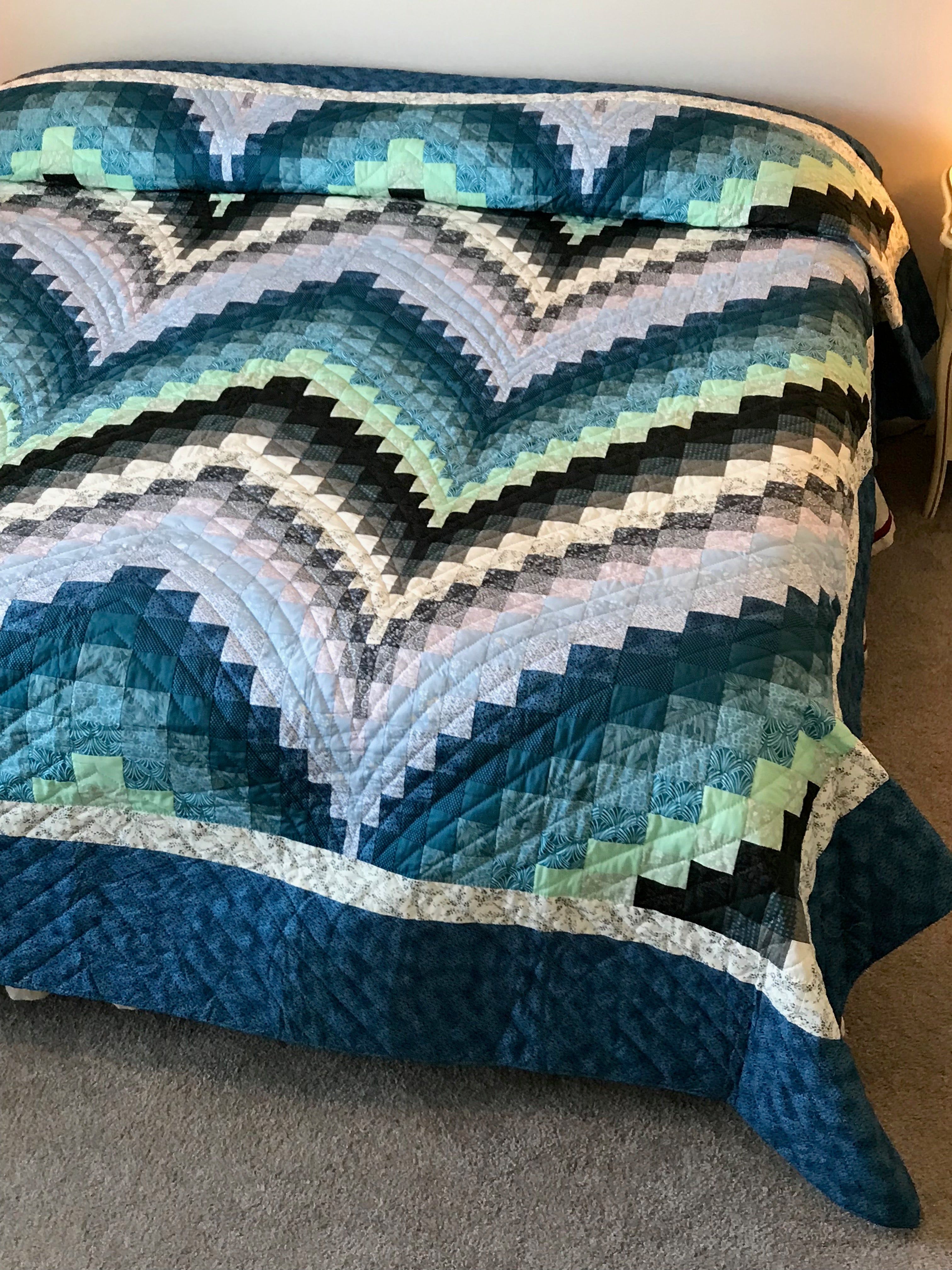 Bargello Patchwork Amish Quilt 100x114