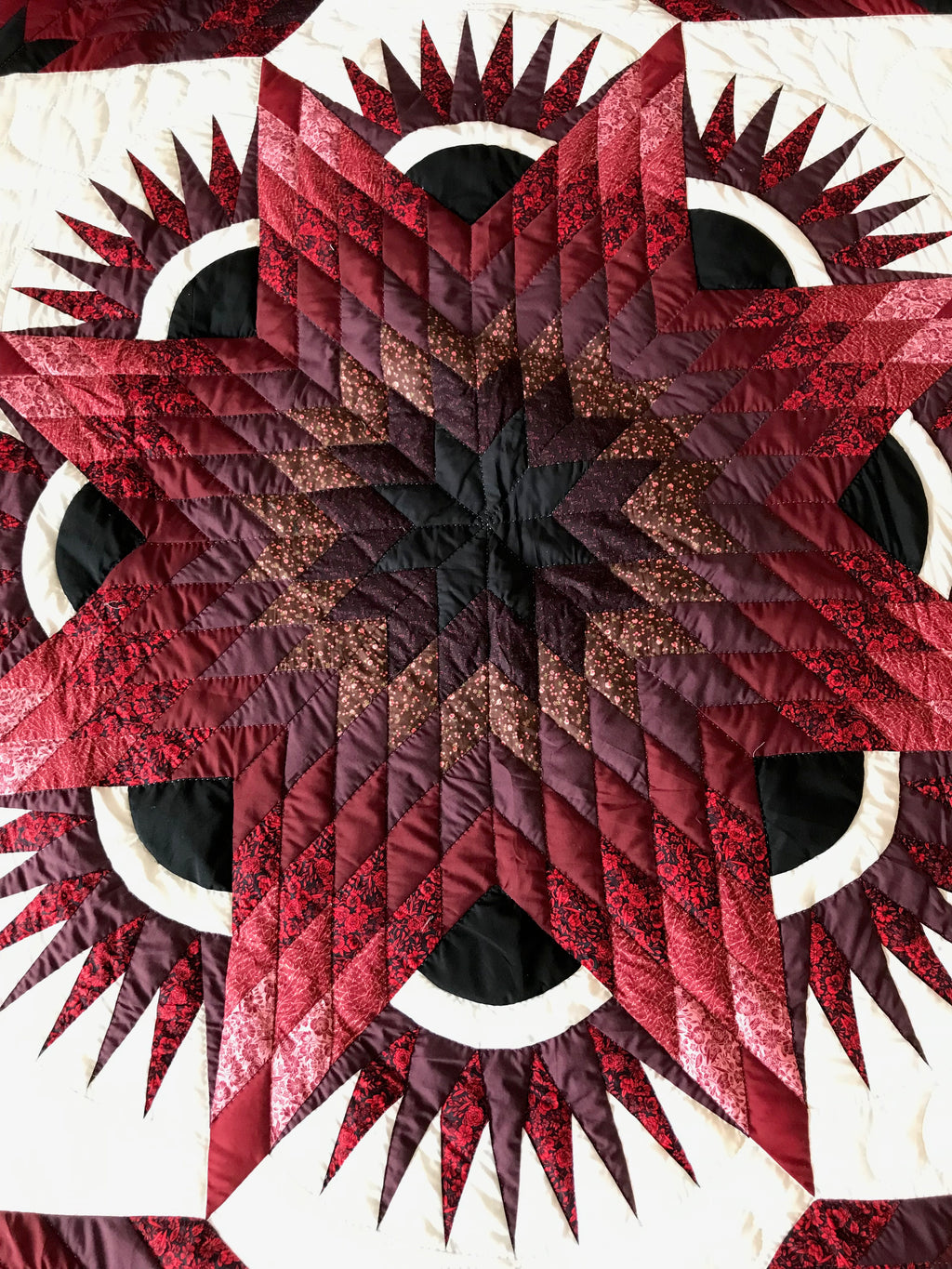 Twinkling Diamond Star Patchwork Quilt 104x117. V145.HMA