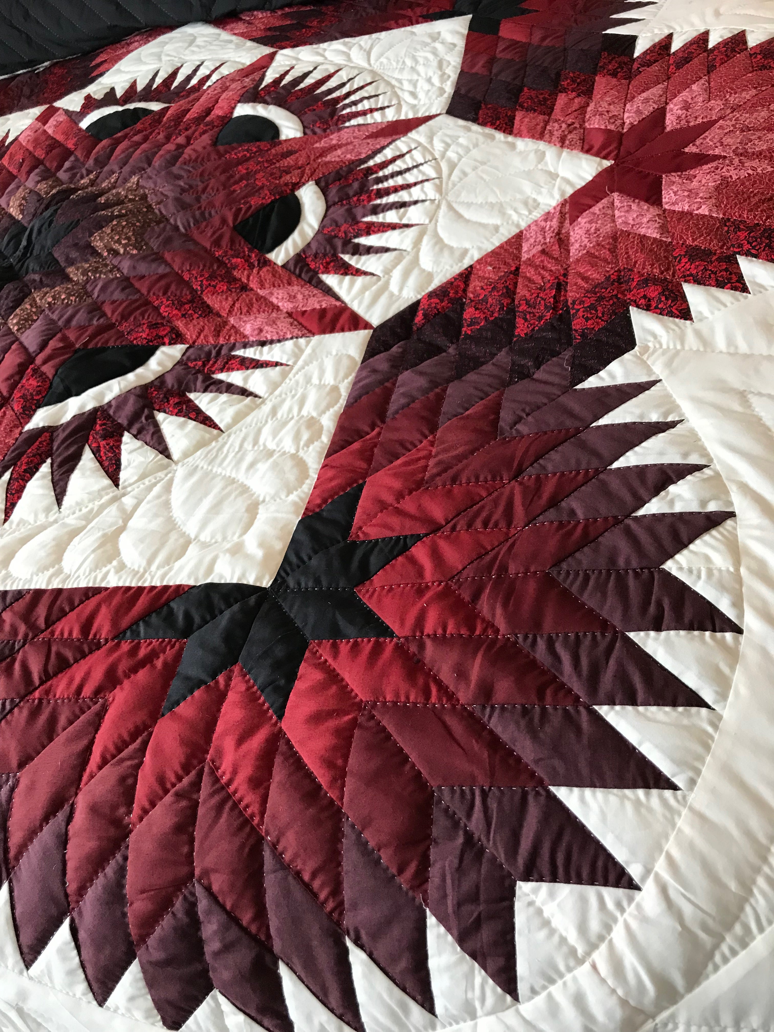 Twinkling Diamond Star Patchwork Quilt 104x117. V145.HMA