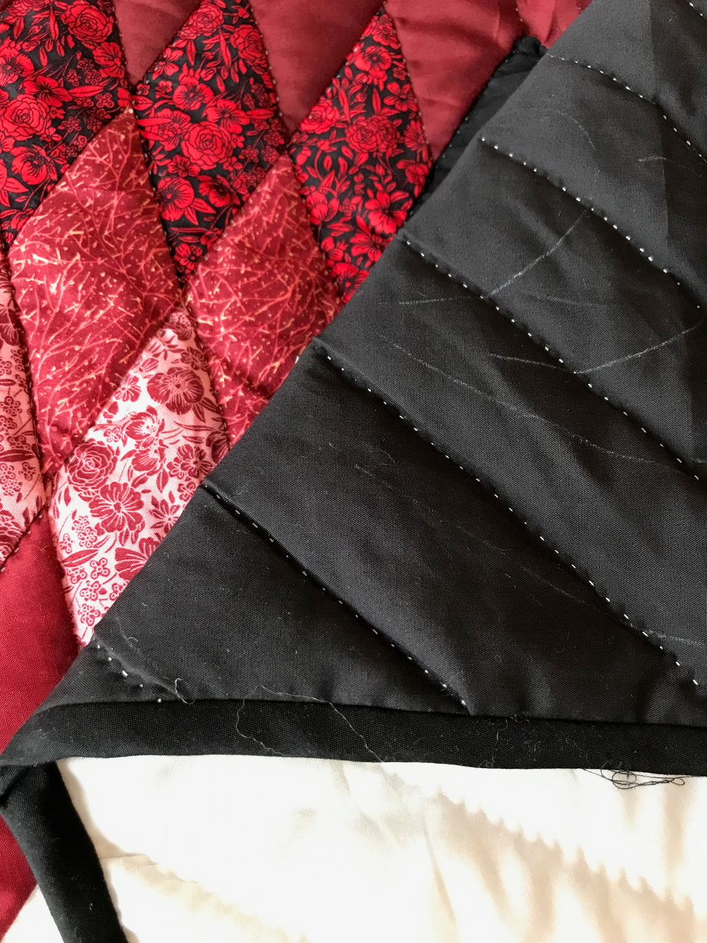 Twinkling Diamond Star Patchwork Quilt 104x117. V145.HMA
