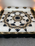 Broken Star Amish Quilt 102x114. V148.HMA