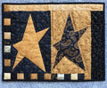 Country Primitive Star Hand Quilted Quilt Wall Hanging
