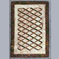 Batik Attic Window Hand Quilted Quilt Wall Hanging 35x51