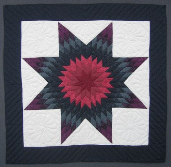 Amish Lone Star Wall Hanging Quilt
