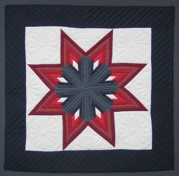 Amish Cabin Star Wall Hanging Quilt